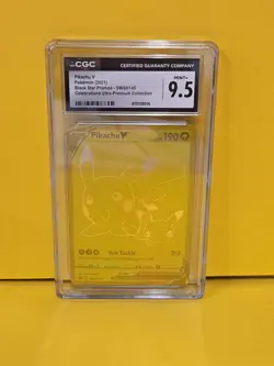 Pokemon Celebrations Pikachu V Black Star Promo SWSH145 CGC 9.5 MINT+ - Image 2