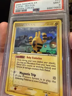 Pokemon Elekid EX Unseen Forces Reverse Holo Rare #23 PSA 9 Mint - Image 2