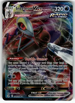 Inteleon VMAX 079/264 Holo VMAX Rare Fusion Strike Pokemon Near Mint - Image 1