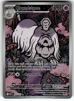 Houndstone 145/132 Illustration Rare Mega Evolution Pokemon Near Mint - Image 1