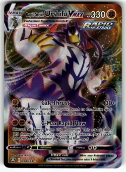 Rapid Strike Urshifu VMAX 088/163 Holo VMAX Rare Battle Styles Pokemon Near Mint - Image 1