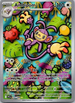 Ambipom 107/094 Illustration Rare Phantasmal Flames Pokemon Near Mint - Image 1