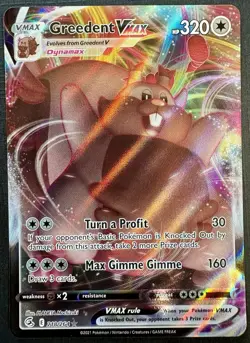 Greedent VMAX - ULTRA RARE - SWSH08: Fusion Strike 218/264 - 2021 Pokemon - Image 1