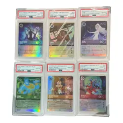 Complete Set Lorcana D100 Disney 100 Mickey Elsa Maui Genie Stitch ALL 6 PSA 10 - Image 1