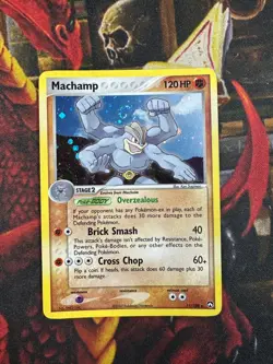 *HEAD SWIRL* Machamp 11/108 EX Power Keepers 2007 Vintage Holo Rare pokemon card - Image 2