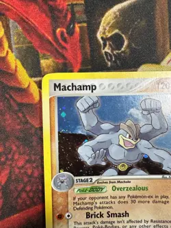 *HEAD SWIRL* Machamp 11/108 EX Power Keepers 2007 Vintage Holo Rare pokemon card - Image 3