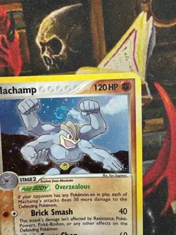 *HEAD SWIRL* Machamp 11/108 EX Power Keepers 2007 Vintage Holo Rare pokemon card - Image 4