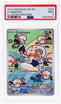 2024 Pokemon Surging Sparks Clobbopus Illustration Rare #207 PSA 9 - Image 1