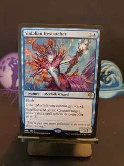 Vodalian Hexcatcher Dominaria United DMU 75 Regular Merfolk Wizard Blue Flash - Image 1