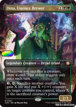 MTG Foil Dina, Essence Brewer (Borderless) 1 Commander: Secrets of Strixhaven... - Image 1