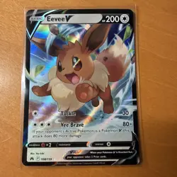 Pokemon Eevee V Ultra Rare Full Art Holo Crown Zenith 108/159 - Image 1