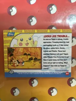 Pokemon TCG Looks Like Trouble... Pokemon Topps Pikachu's Vacation 44 - Image 2