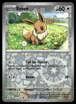 Eevee 113/142 Reverse Holo Common 2024 Stellar Crown Pokemon Near Mint - Image 1