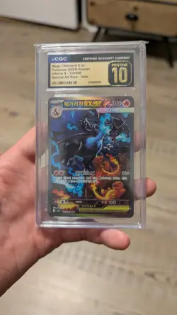 Pokemon TCG Korean Inferno X Mega Charizard X EX SAR 110/80 CGC Pristine 10 - Image 1