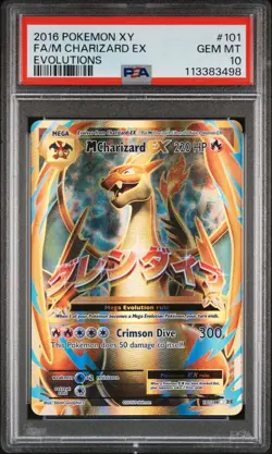 Pokemon Mega M Charizard EX Full Art 101/108 XY Evolutions #101 GEM MINT PSA 10 - Image 1