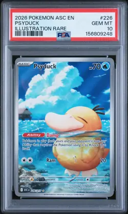 2026 POKEMON ASC EN-ASCENDED HEROES ILLUSTRATION RARE #226 PSYDUCK PSA 10 - Image 1