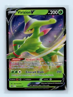 Pokemon tcg SWSH: Sword & Shield Promo Cards Virizion V Near Mint or Better - Image 1