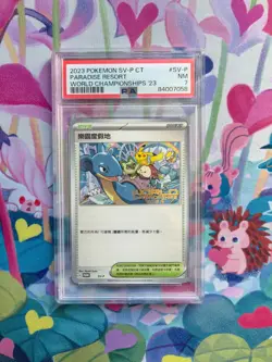 Paradise Resort SV-P CT Chinese Promo World Championship 2023 Pokemon Card PSA7 - Image 1
