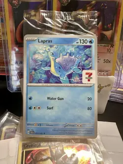 Pokemon Stellar Crown Lapras 7-11 Promo 031/142 (SEALED) 7-Eleven Stamped Card - Image 1