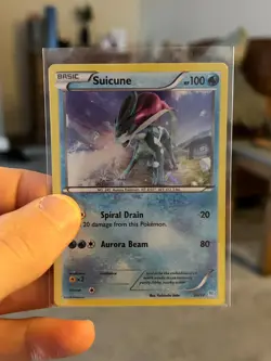 Suicune 30/30 Holo Rare Pokemon Card from XY Trainer Tool Kit - NM Condition - Image 1