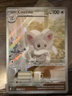 Cinccino 153/086 Illustration Rare 2025 TCG Pokemon Black Bolt Near Mint - Image 1