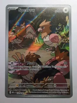 Spearow 151/132 Me01: Mega Evolution Holo Illustration Rare Pokemon Card - Image 1