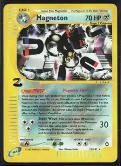 #2 Magneton 22/147 Aquapolis 2002 Reverse Holo Rare Vintage E-Series Pokemon - Image 1