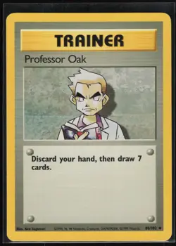 Professor Oak 88/102 Base Set Unlimited Uncommon Sugimori Lightly Played - Image 2