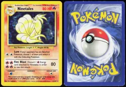 Ninetales 12/102 Holo Base Set Unlimited Holo Rare Sugimori Lightly Played - Image 1
