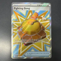 The Pokemon Company Fighting Gong 168/132 ME01 Holo Ultra Rare English Trainer - Image 1