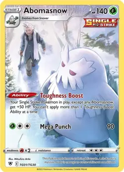 Abomasnow TG01/TG30 - 2022 Pokemon Swsh10: Astral Radiance Trainer Gallery Holo - Image 1