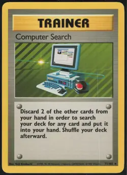 Computer Search 71/102 Base Set Unlimited Rare Kinebuchi Lightly Played - Image 2
