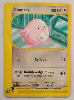 Pokemon CHANSEY 69/147 Aquapolis - Played 🍒 - Image 2