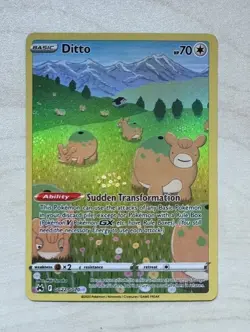 Pokemon TCG Ditto GG22/GG70 Crown Zenith: Galarian Gallery Ultra Rare NM - Image 1