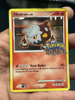 Pokemon TCG Heatran Pokemon Rumble Promo 4/16 (2009) -Damaged - Image 1