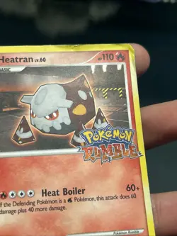 Pokemon TCG Heatran Pokemon Rumble Promo 4/16 (2009) -Damaged - Image 2