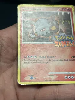 Pokemon TCG Heatran Pokemon Rumble Promo 4/16 (2009) -Damaged - Image 4