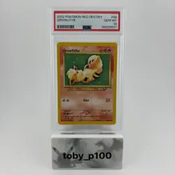 Pokemon Growlithe 68/105 Neo Destiny #68 2002 - PSA 10 - Image 1