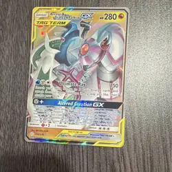 Pokemon TCG Arceus & Dialga & Palkia GX Ultra Rare Sm-Cosmic Eclipse Holo 156/2… - Image 1
