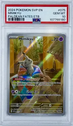 2024 Pokemon SVP EN SV Black Star Promo #075 Mimikyu Paldean Fates PSA 10 GEM MT - Image 1