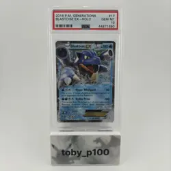Pokemon Blastoise EX 17/73 P.M. Generations HOLO 17 2016 #17 - POP 79 - PSA 10 - Image 1