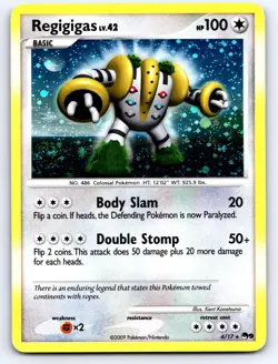 Regigigas 4/17 Rare POP Series 9 Pokemon Holo Moderately Played - Image 1