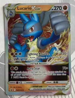 Lucario VSTAR SWSH214 Holo Promo Sword & Shield Promo Pokemon Near Mint - Image 2