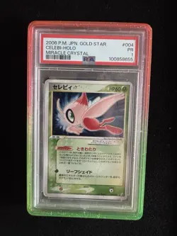 Pokemon Karte Celebi Holo Gold Star PSA 1 Unlimited Miracle Crystal - Image 1