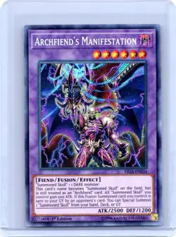Archfiend's Manifestation 1st Edition Secret Rare Fists of the Gadgets FIGA-EN03 - Image 1