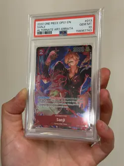 Sanji OP01-013 Romance Dawn Foil Alternate Art Errata PSA 10 2022 English - Image 2