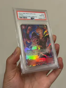 Sanji OP01-013 Romance Dawn Foil Alternate Art Errata PSA 10 2022 English - Image 3