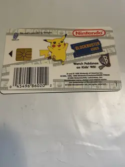 Squirtle Pokemon Snap Station Vintage Blockbuster Video Chip Card 1999 - Image 2
