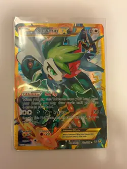 Shaymin EX Full Art Gold Secret Rare Promo 77a/108 Roaring Skies Pokemon Card - Image 1