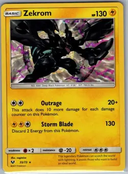 Zekrom 35/73 Holo Shining Legends - Pokemon Card - NM - Image 1